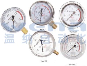 【YN-100T(6MPa,10MPa,16MPa),径向带后边耐震压力表】